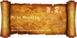 Mile Rozália névjegykártya