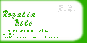 rozalia mile business card
